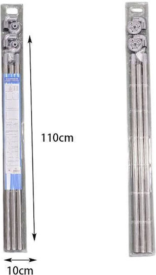 Bathroom Curtain Rod Corner Inox 80x80cm