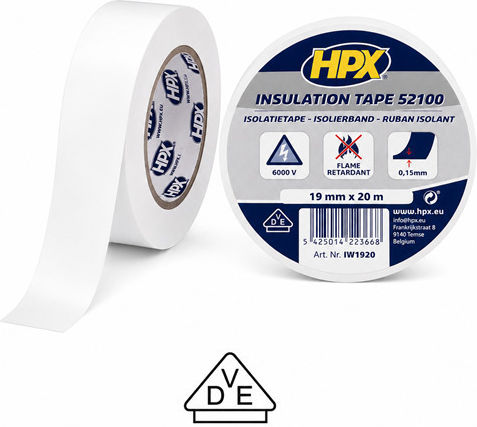 HPX Μονωτική Ταινία 19mm x 20m Λευκή