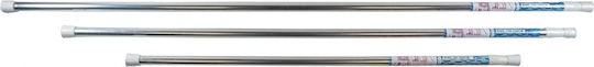 Frans Telescopic Straight Shower Curtain Rod Stainless Steel Silver 140-260cm