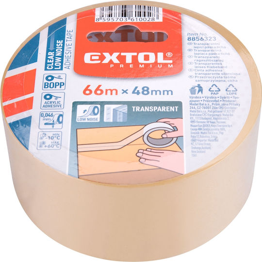 Extol Μονωτική Ταινία Αρμών 48mm x 66m Διάφανη