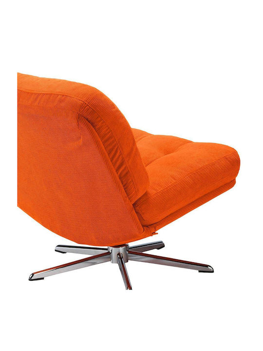 Πολυθρόνα Relax Περιστρεφόμενη Πορτοκαλί 63x47x69cm