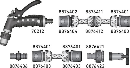 Pistol Pulverizator Reglabil Din Metal Extol Premium 70212 Alamă 304g