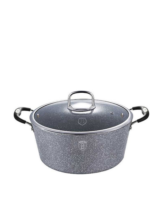 Berlinger Haus Stone Touch Line Cookware Set Made of Aluminum Gray with Stone Interior Coating 6 Pieces