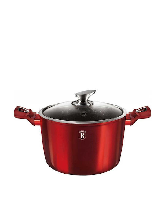 Berlinger Haus Metallic Line Kochgeschirr-Set aus Aluminium Burgundy Collection mit Stein-Innerbeschichtung 6-teilig