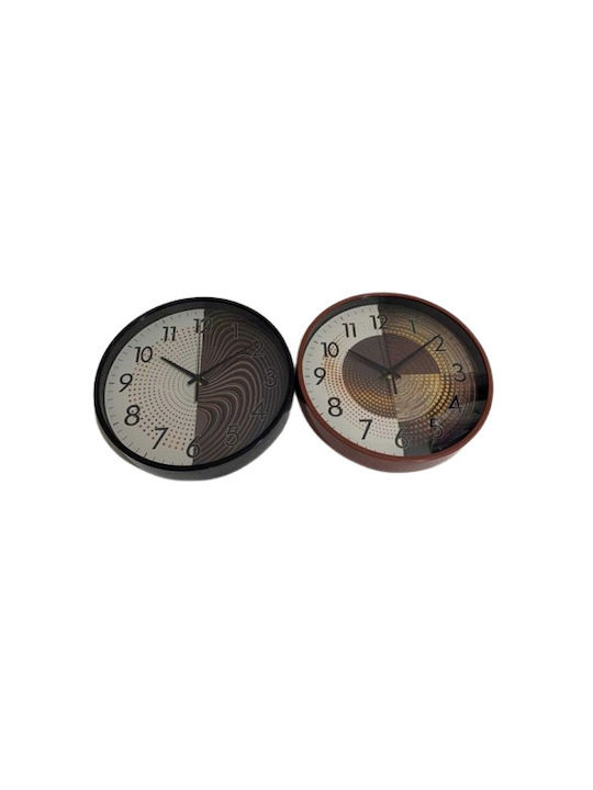 Tradesor Wall Clock Plastic Black Ø35cm