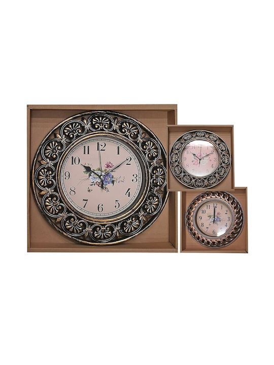 HOMie Antique Wall Clock Metallic Gold Ø30cm