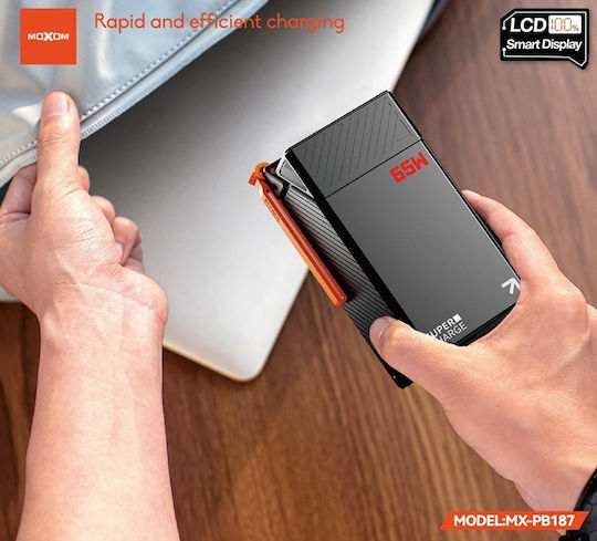 Moxom Power Bank 50000mAh 65W with 3 USB-A Output Ports and 3 USB-C Output Ports Black