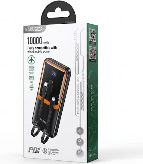 KAL Electronics KSC-1087 Power Bank 10000mAh Power Delivery / Quick Charge Μαύρο