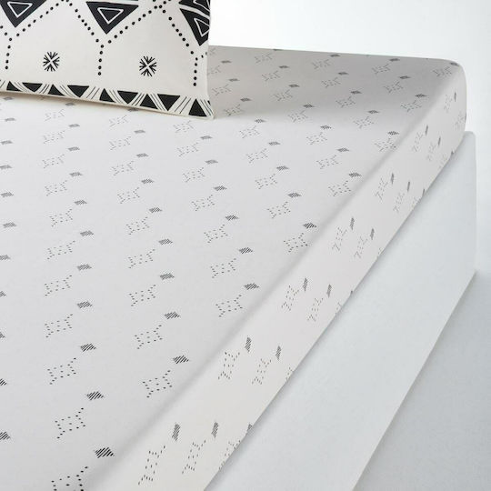 La Redoute Interieurs Διπλό με Λάστιχο Bahiya Λευκό 140x190cm La Redoute Interieurs Διπλό με Λάστιχο Bahiya Λευκό 140x190cm