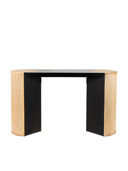 Table Dining Room Wooden Black-natural 140x40.5x81cm