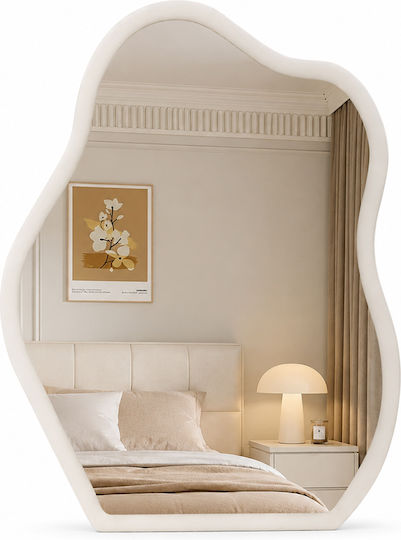 Shally Dogan 02002336 Asymmetrischer Wandspiegel Weiß 60x46cm