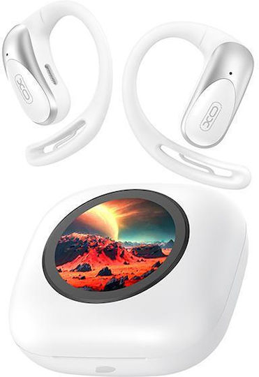 XO G47 Open Ear Bluetooth Handsfree Earphones with Sweat Resistance and Charging Case White