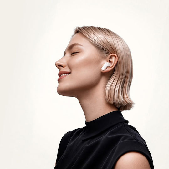 Borofone BW96 In-ear Bluetooth Handsfree Ακουστικά με Θήκη Φόρτισης Λευκά
