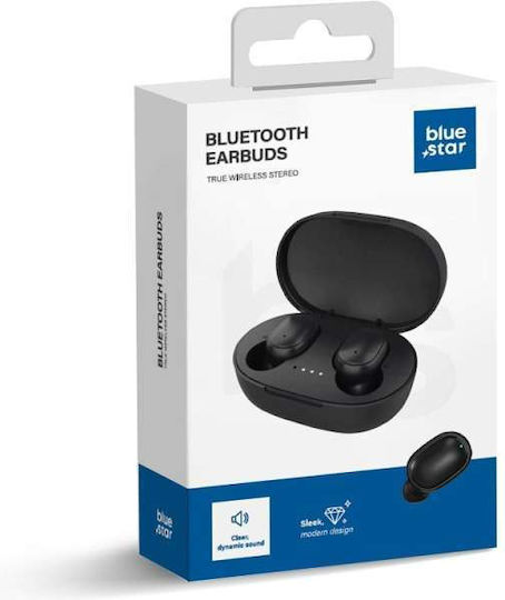 Blue Star TX2 In-ear Bluetooth Handsfree Earphones with Charging Case Black