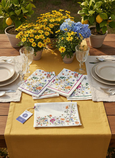 Tessitura Toscana Telerie Kitchen Towel in Pink Colour 4 Pieces