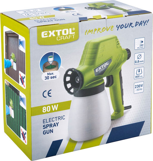 Pistol de Vopsit 80W Extol Craft 412113 280 ml Min 800 ml