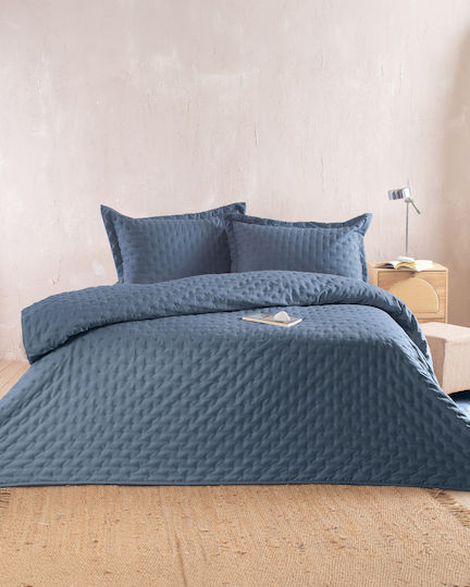 Rythmos Coverlets Set Super Double Petrol Blue 220x240cm 2 Pieces Rythmos Coverlets Set Super Double Petrol Blue 220x240cm 2 Pieces