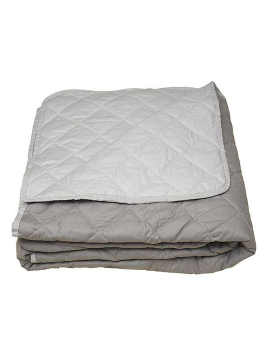 Sunshine Menta Tagesdecken Set Grau/Dunkelgrau 160x220cm