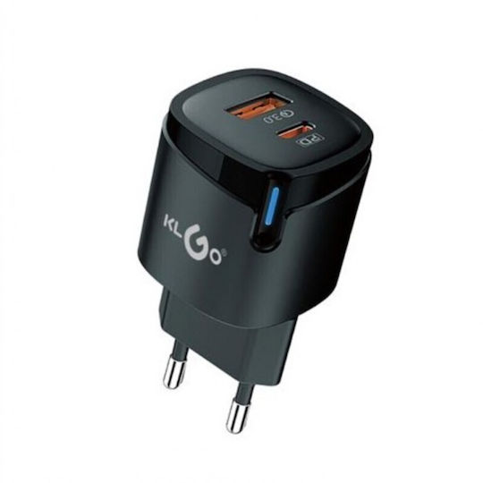 USB-A and USB-C Port Charger 30W Power Delivery White (PD-79)
