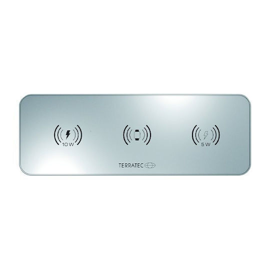 TerraTec Ασύρματος Φορτιστής (Qi Pad) Ασημί (ChargeAir All)