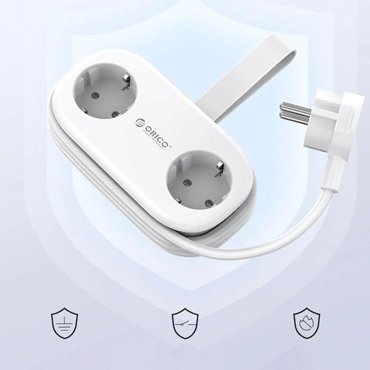 Orico GaN Charging Station With 2 USB-A Output Ports And USB-C Output Port And USB-C Cable 20W Power Delivery In White Colour AP3