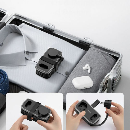 Orico База за Зареждане GaN с 2 USB-A Изходни Порта и 2 USB-C Изходни Порта и USB-C Кабел 65W в Черен Цвят (AP3)