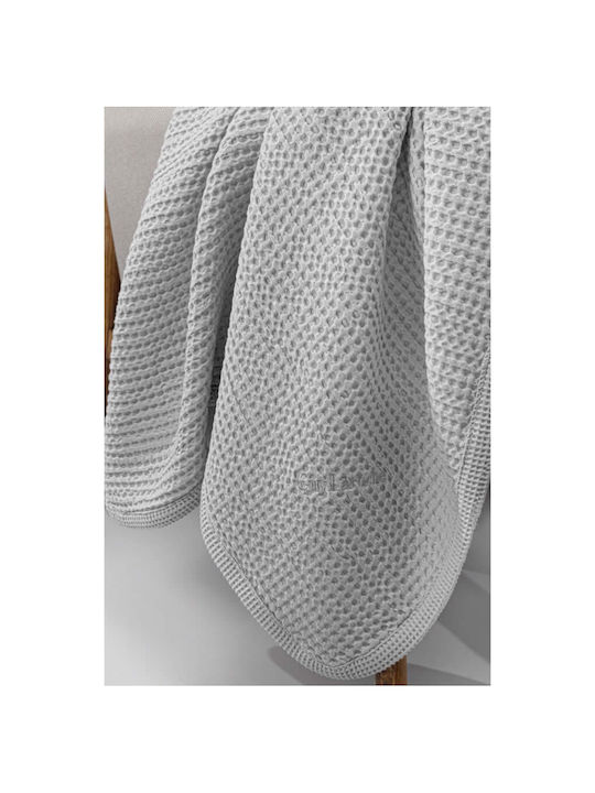 Guy Laroche Babydecke Kinderbett Waffel Grau Silber 110x140cm