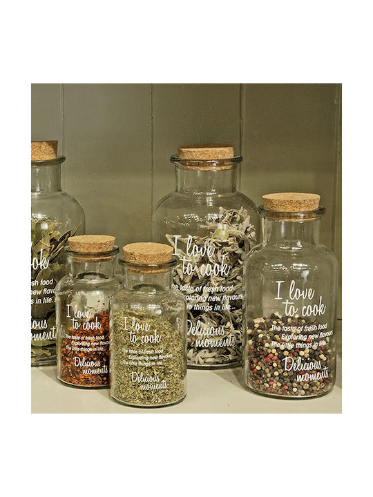 Zaros Glas Wasserflasche Mit Kork Transparent 250ml