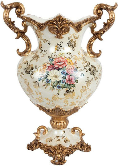 Eurolamp Διακοσμητικό Βάζο Porzellan Gold 34x22x48cm 1Stück