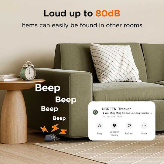 Ugreen SmartTag CM829 Samsung Find Gray with Smartphone Tracking