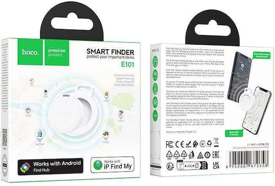 Hoco E101 Compatible With Apple Find My And Google Find Hub White
