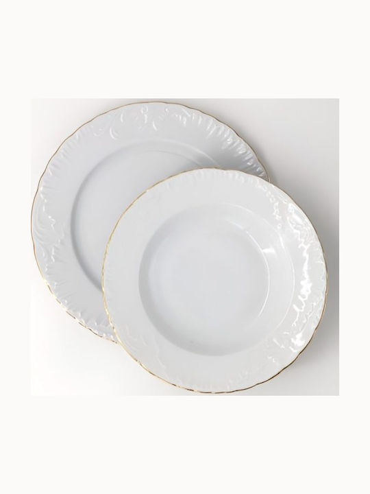 Gold Porcelain Dinnerware Set 40pcs