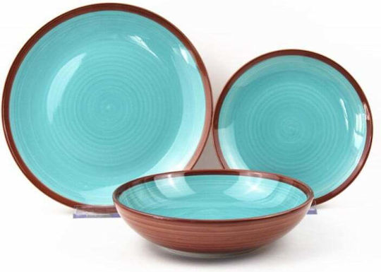Heinner Sierra Blue Ceramic Dinnerware Set 18pcs
