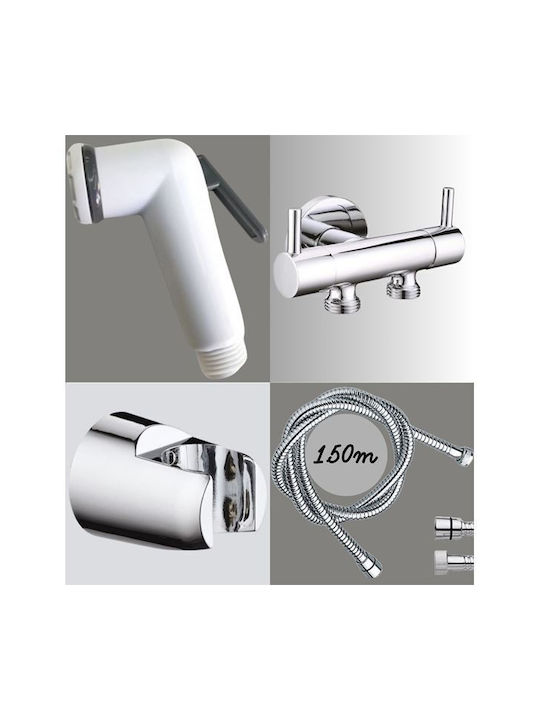 Remer Double Round Wandmontage Satz Bidet Silber