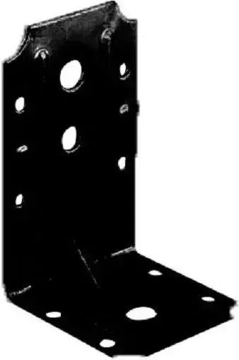 Vasmetal Γωνία Ραφιού από Μέταλλο σε Μαύρο Χρώμα 60x100mm 06.05.32.08