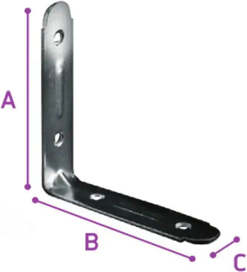 Galvanized Metal Support Bracket 60x60mm
