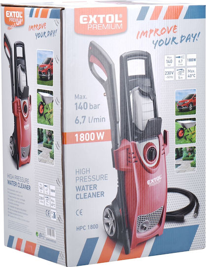 Extol Mașină de spălat cu presiune Electricitate 1800W cu Presiune 140bar și Pompa metalică