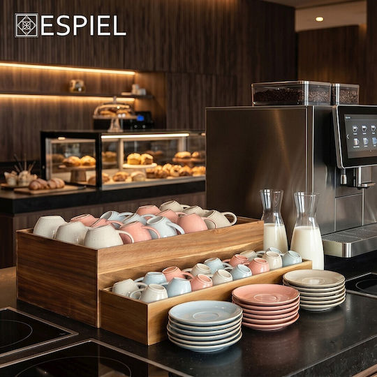 Espiel Essentials Комплект Чаши Cappuccino От Порцелан Розови 220ml 6 Броя