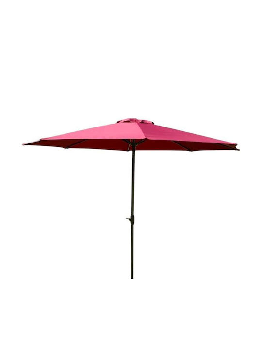 Umbrelă Pătrată Din aluminiu Fuchsia cu Bază de Susținere 2.14x2.14m 585373_fu