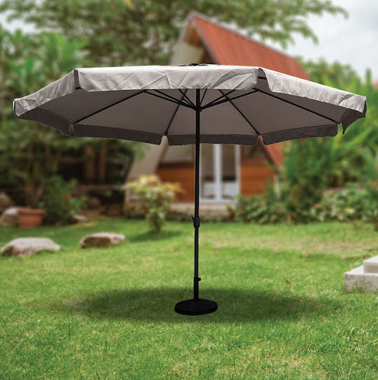 Umbrelă Rotundă Metalică Gri Φ2.7m