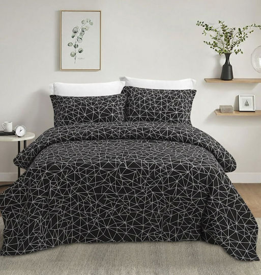 Olia Home Großes Doppelbett 220x240 Black Velvet-Black Metal Olia Home Großes Doppelbett 220x240 Black Velvet-Black Metal