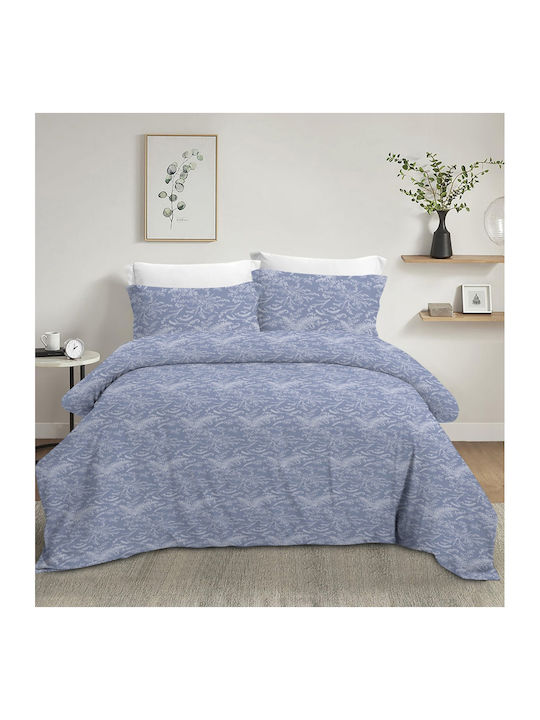 Olia Home Bettbezug Baumwolle Übergröße 220x240 Dusty Blue - Kc18500300