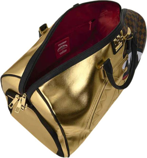 Sprayground Sharks In Paris Sack Voyage Gold Fabric