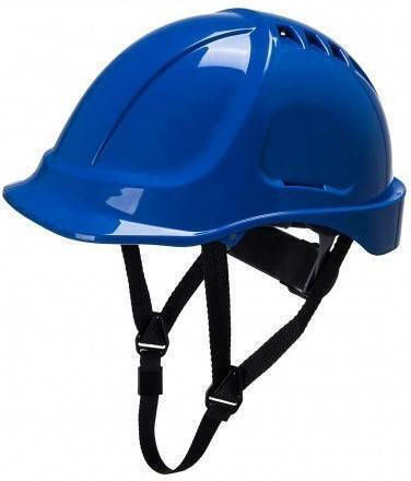 Portwest PS55RBR Construction Site Work Helmet with Blue Earplugs