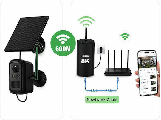Andowl TS2 Camera Surveillance System with 2 Wireless IP Cameras 8MP