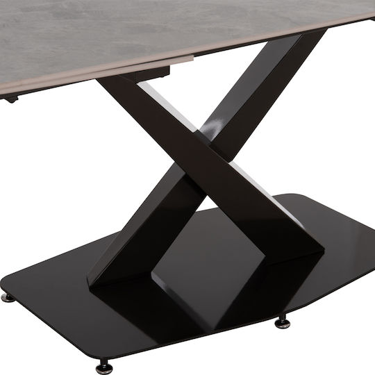 Hoku Expandable Dining Room Set with 6 Chairs 165(+75)x90cm