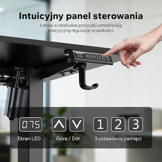 SENSE7 Nojo Collapsible Metallic Desk Base Black