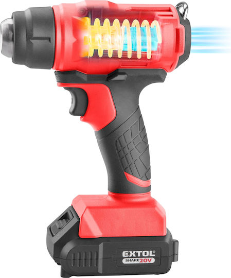 Extol 8891866 Pistol termic 20V cu control de temperatură până la 550°C
