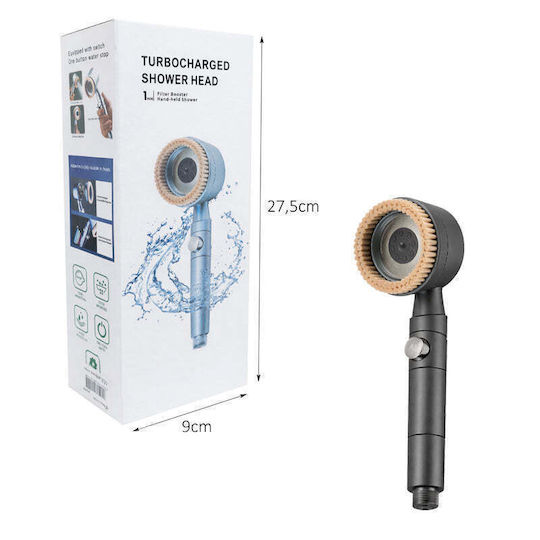 Built In Pressure Handheld Showerhead with Filter and Flow Stop Switch