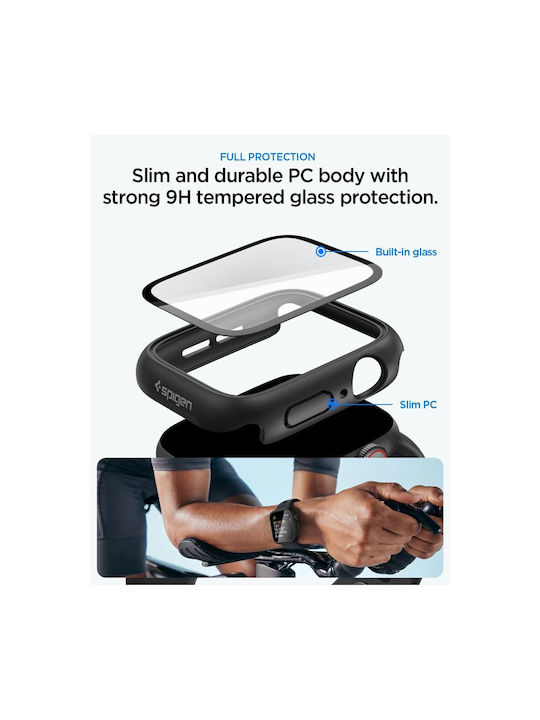 Spigen Thin Fit 360 в Черен цвят за Apple Watch 4 / 5 / 6 / Se 1 / 2 / 3